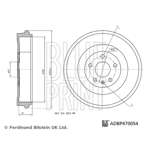 Brzdový bubon BLUE PRINT ADBP470054