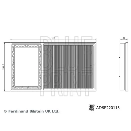 Vzduchový filter ADBP220113 (BLUE PRINT) - obr. 2