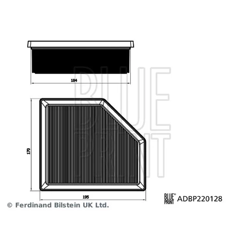 Vzduchový filter ADBP220128 (BLUE PRINT) - obr. 2