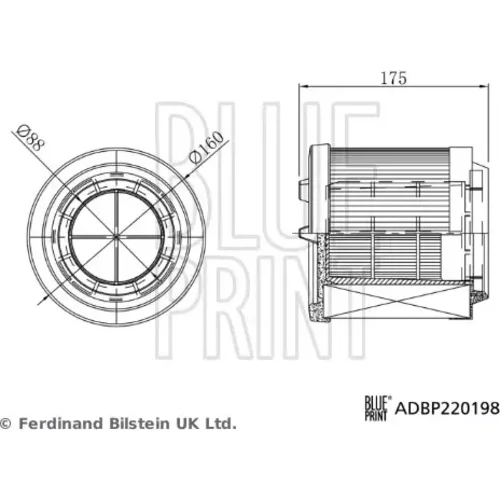 Vzduchový filter BLUE PRINT ADBP220198