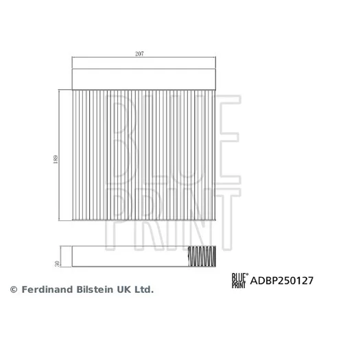 Filter vnútorného priestoru BLUE PRINT ADBP250127
