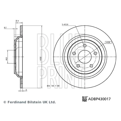 Brzdový kotúč ADBP430017 (BLUE PRINT) - obr. 2