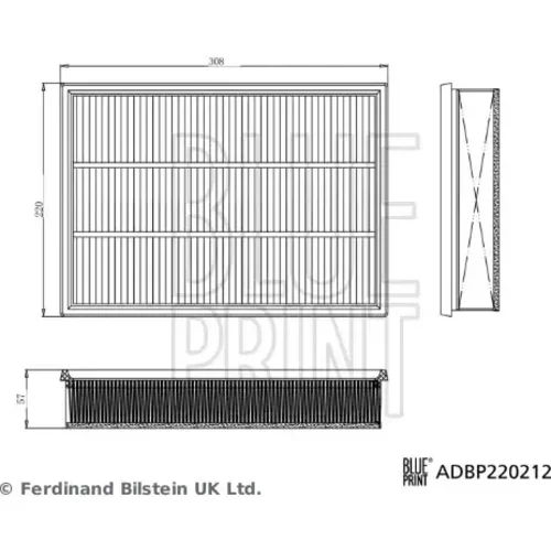 Vzduchový filter BLUE PRINT ADBP220212
