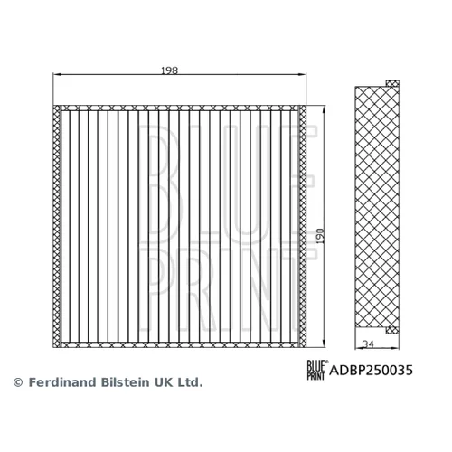 Filter vnútorného priestoru ADBP250035 (BLUE PRINT) - obr. 1