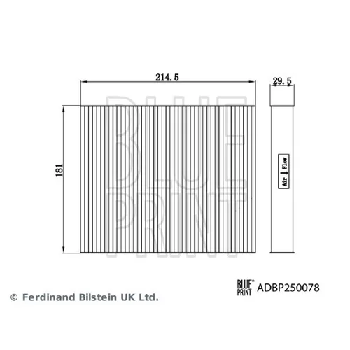 Filter vnútorného priestoru ADBP250078 (BLUE PRINT) - obr. 1