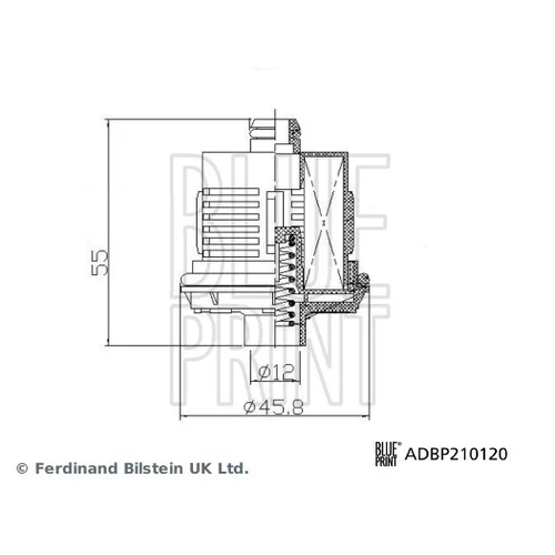 Filter hydrauliky, lamelová spojka (pohon všetkých kolies) ADBP210120 (BLUE PRINT) - obr. 2