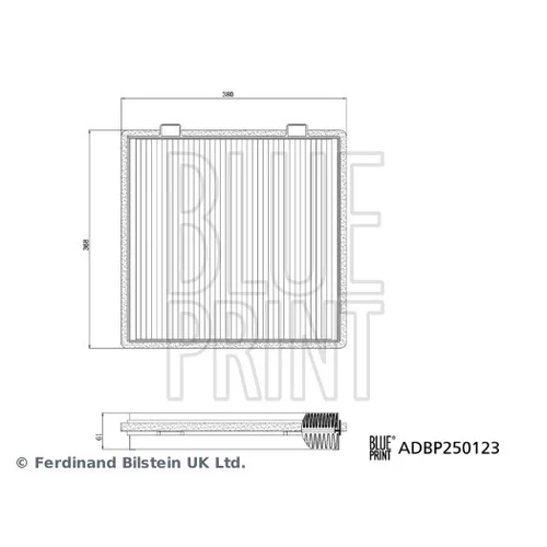 Filter vnútorného priestoru BLUE PRINT ADBP250123