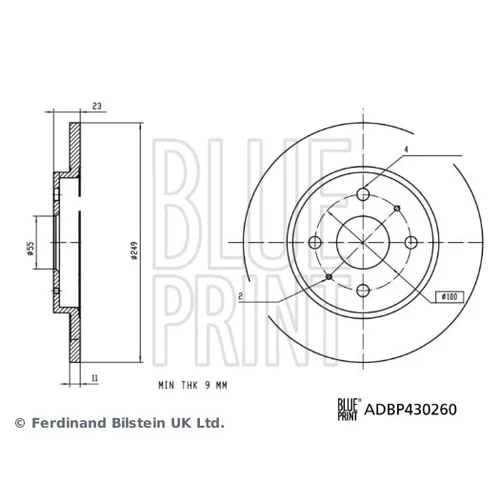 Brzdový kotúč BLUE PRINT ADBP430260