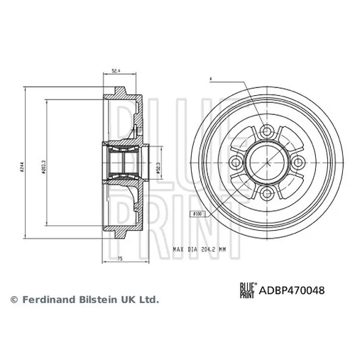 Brzdový bubon BLUE PRINT ADBP470048