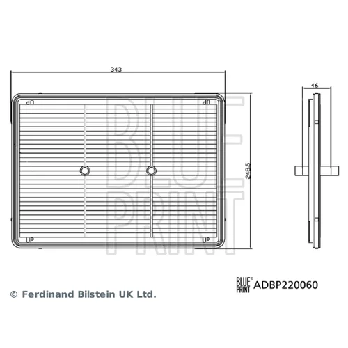Vzduchový filter ADBP220060 (BLUE PRINT) - obr. 2