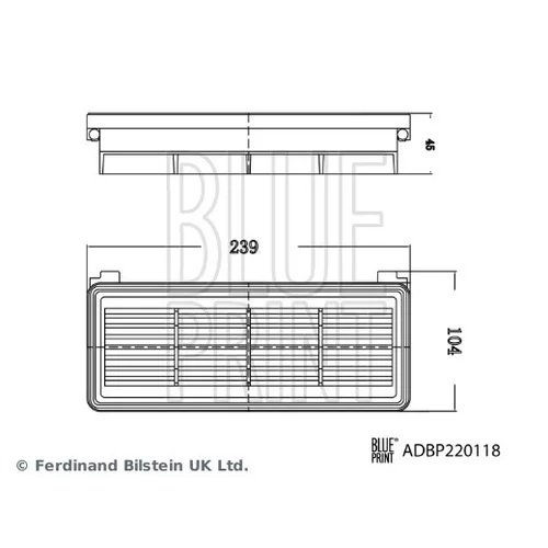 Vzduchový filter ADBP220118 (BLUE PRINT) - obr. 2