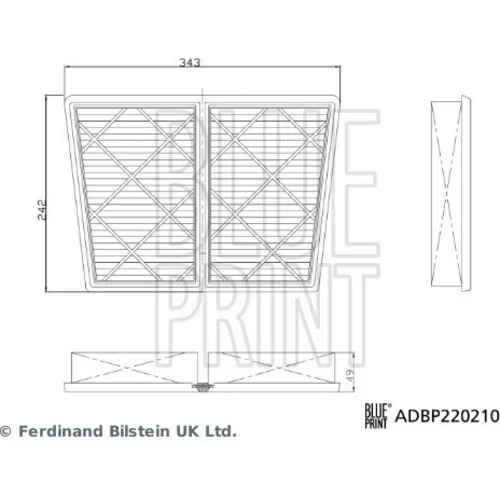 Vzduchový filter BLUE PRINT ADBP220210