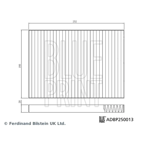 Filter vnútorného priestoru ADBP250013 (BLUE PRINT) - obr. 1