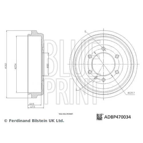Brzdový bubon BLUE PRINT ADBP470034