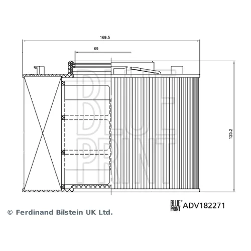 Vzduchový filter ADV182271 (BLUE PRINT) - obr. 2