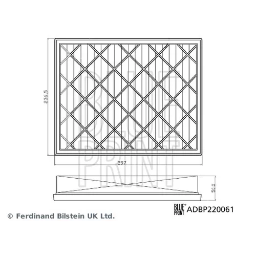 Vzduchový filter ADBP220061 (BLUE PRINT) - obr. 2