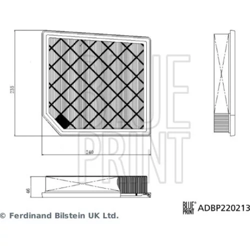Vzduchový filter BLUE PRINT ADBP220213