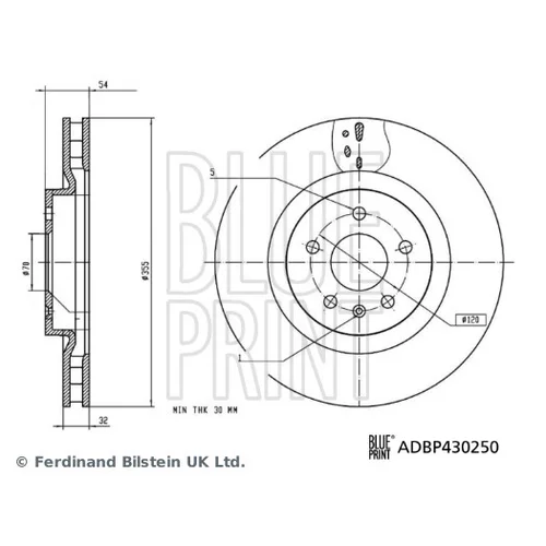 Brzdový kotúč BLUE PRINT ADBP430250