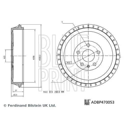 Brzdový bubon BLUE PRINT ADBP470053