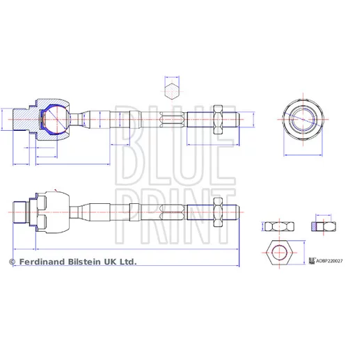 Axiálny čap tiahla riadenia ADBP870094 (BLUE PRINT) - obr. 2