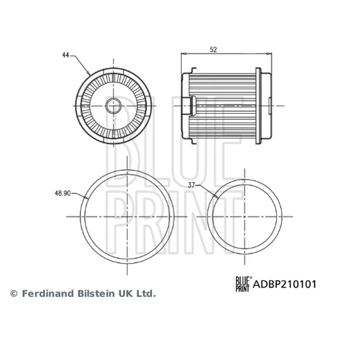 Hydraulický filter automatickej prevodovky ADBP210101 (BLUE PRINT) - obr. 2