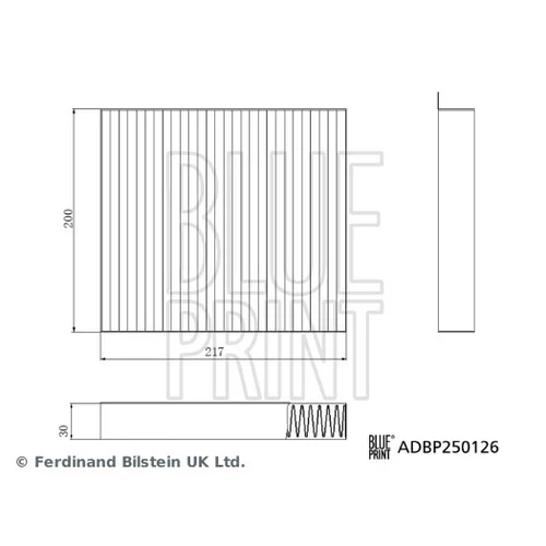 Filter vnútorného priestoru BLUE PRINT ADBP250126