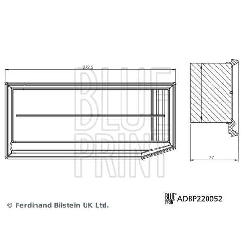 Vzduchový filter ADBP220052 (BLUE PRINT) - obr. 2