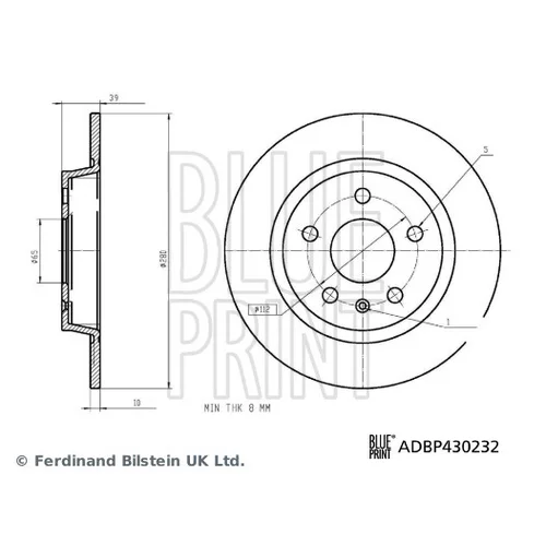 Brzdový kotúč BLUE PRINT ADBP430232