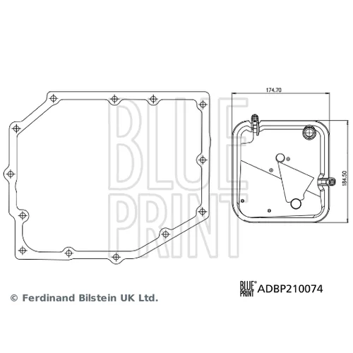 Sada hydraulického filtra automatickej prevodovky ADBP210074 (BLUE PRINT) - obr. 2