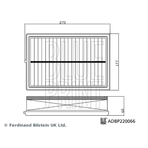 Vzduchový filter ADBP220066 (BLUE PRINT) - obr. 2