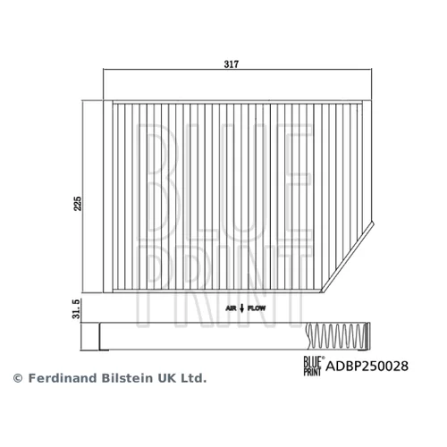 Filter vnútorného priestoru ADBP250028 (BLUE PRINT) - obr. 2