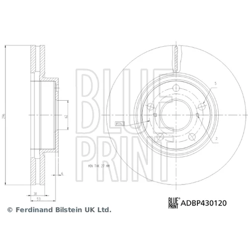 Brzdový kotúč BLUE PRINT ADBP430120