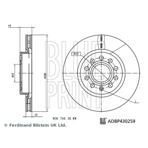Brzdový kotúč BLUE PRINT ADBP430259