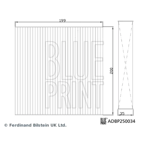 Filter vnútorného priestoru ADBP250034 (BLUE PRINT) - obr. 1