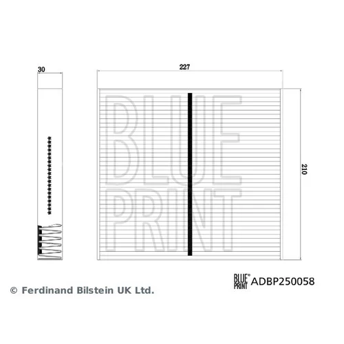 Filter vnútorného priestoru ADBP250058 (BLUE PRINT) - obr. 2
