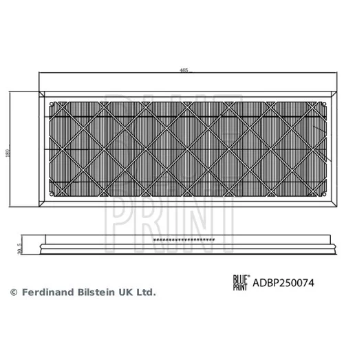 Súprava filtrov, vzduch vnútorného priestoru ADBP250074 (BLUE PRINT) - obr. 2
