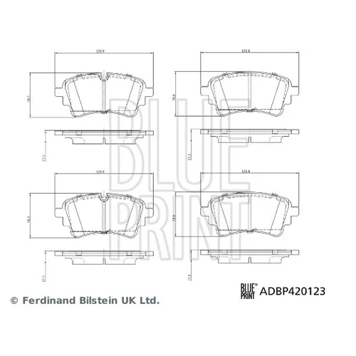 Sada brzdových platničiek kotúčovej brzdy ADBP420123 (BLUE PRINT) - obr. 1