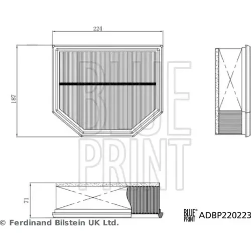 Vzduchový filter BLUE PRINT ADBP220223