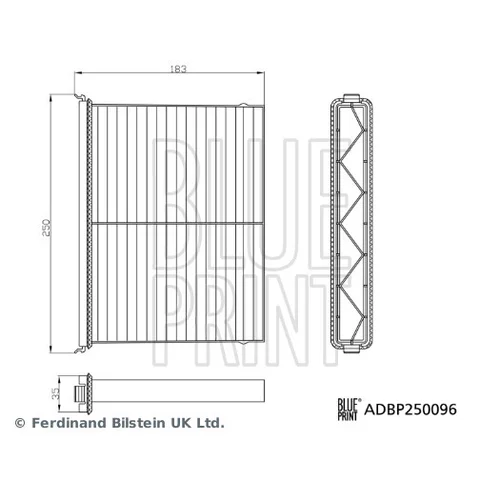 Filter vnútorného priestoru ADBP250096 (BLUE PRINT) - obr. 2