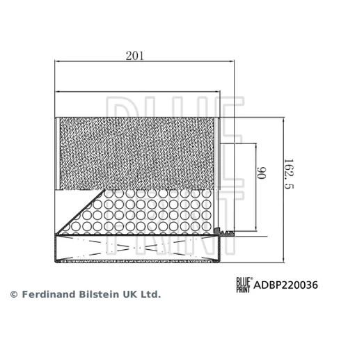 Vzduchový filter ADBP220036 (BLUE PRINT) - obr. 2