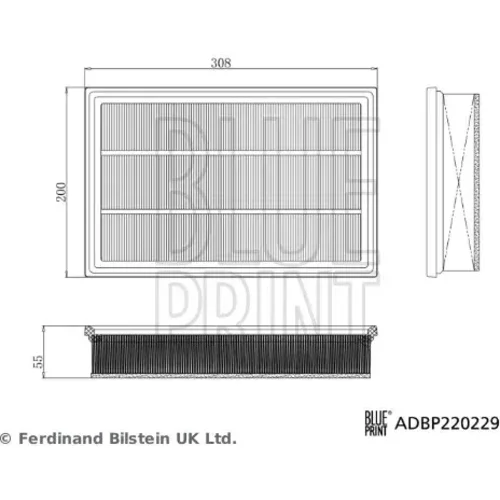 Vzduchový filter BLUE PRINT ADBP220229