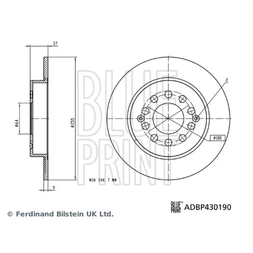 Brzdový kotúč BLUE PRINT ADBP430190