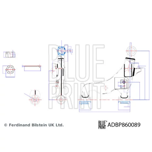 Rameno zavesenia kolies ADBP860089 (BLUE PRINT) - obr. 2