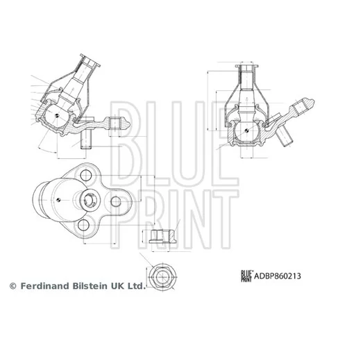 Zvislý/nosný čap BLUE PRINT ADBP860213