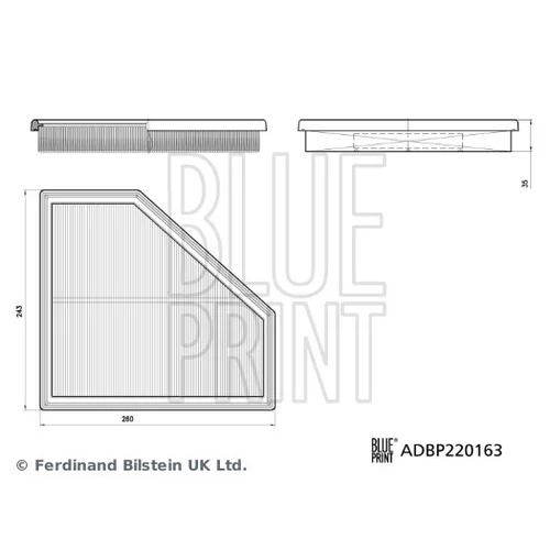 Vzduchový filter BLUE PRINT ADBP220163