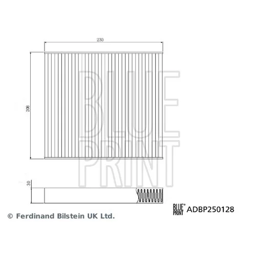 Filter vnútorného priestoru BLUE PRINT ADBP250128