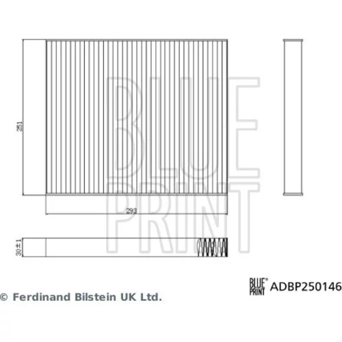 Filter vnútorného priestoru BLUE PRINT ADBP250146