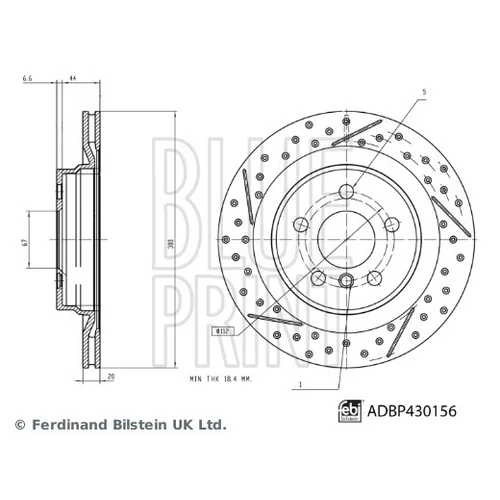 Brzdový kotúč ADBP430156 (BLUE PRINT) - obr. 2