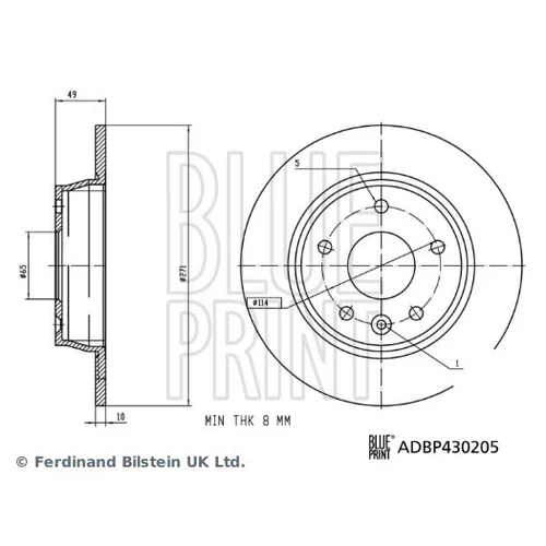 Brzdový kotúč BLUE PRINT ADBP430205