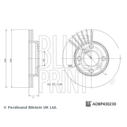 Brzdový kotúč BLUE PRINT ADBP430230